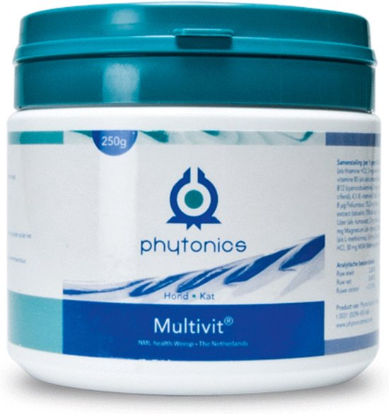 Phytonics Multivit - Supplement- Vtaminen-Mineralen - 250 g Hond/Kat