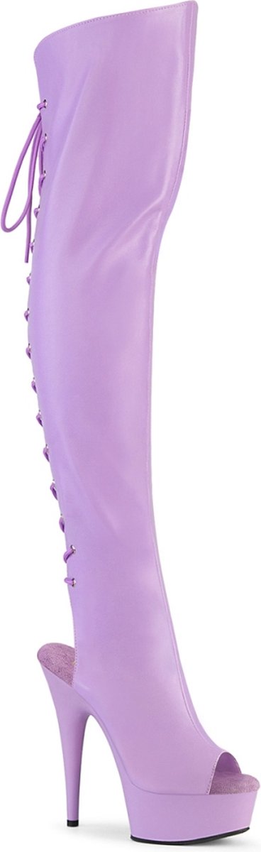 Pleaser DELIGHT-3019 Plateau Laarzen 40 Shoes Paars