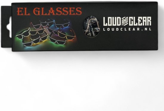 LOUD AND CLEAR® - Lunettes LED Wit - Lunettes Lumineuses - Lunettes avec éclairage LED - Lunettes avec Lumière - Lunettes de Fête - Lunettes de Fête