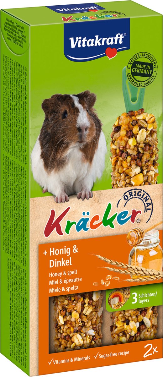 Vitakraft Cavia Kracker - Knaagdiersnack - Honing