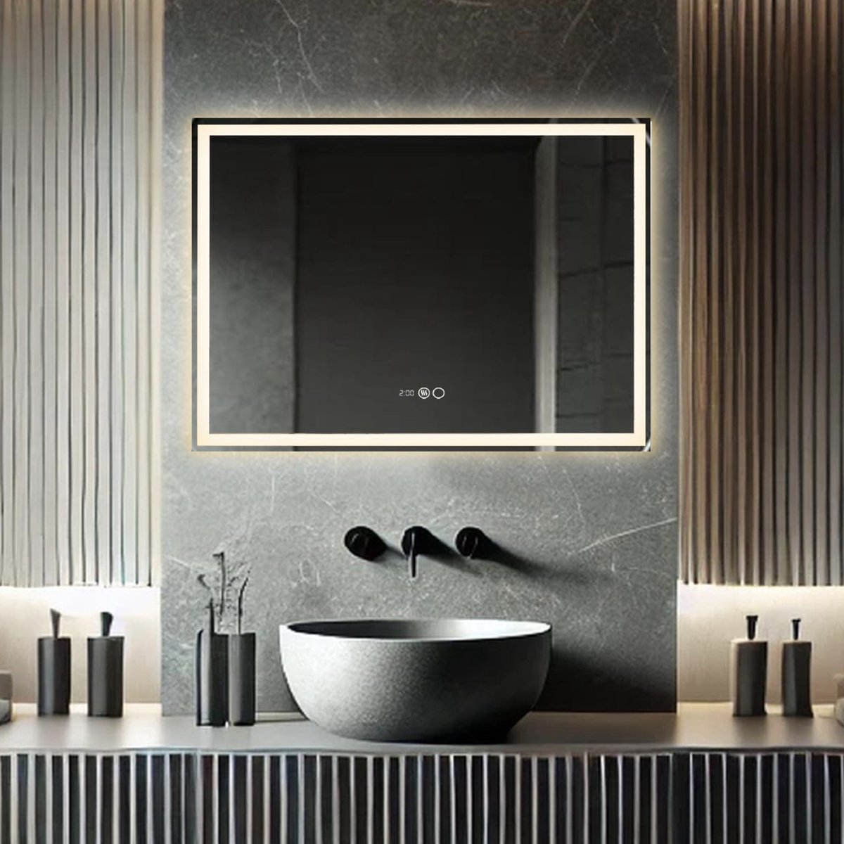 Lumoire® Spiegel Met Verlichting - 80 x 60 CM - Badkamerspiegel - Badkamer Spiegel