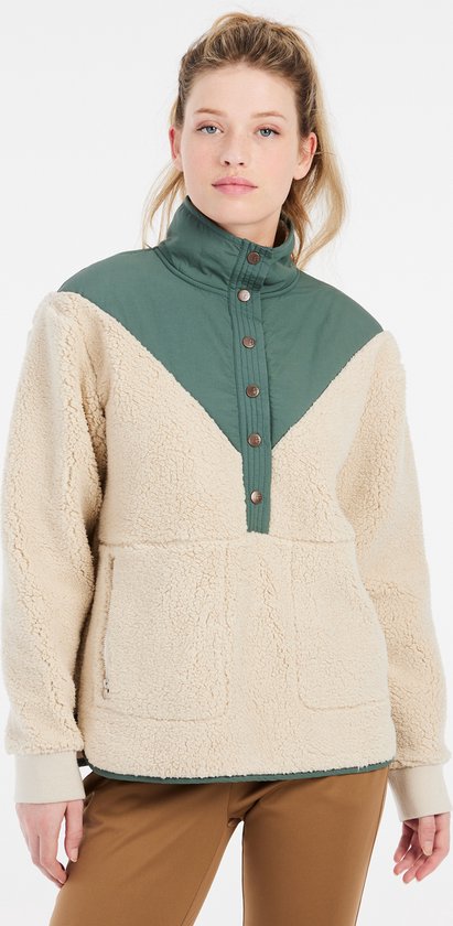 Protest Prtcyber – Outdoor fleece Dames – Teddy – Zak met rits – Evergreen