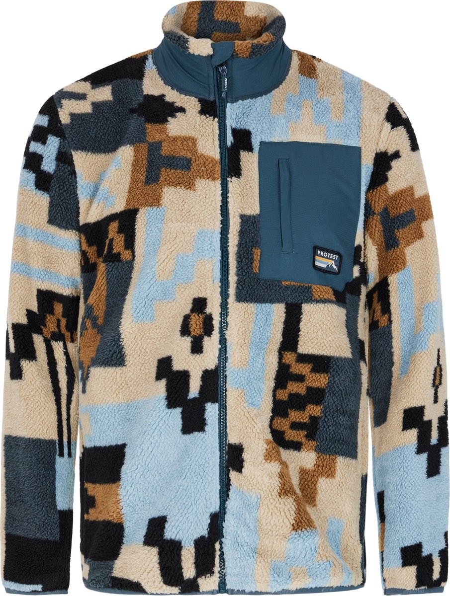 Protest Prtkeyston – Skipully Heren – Ritssluiting – High-pile fleece Blauw