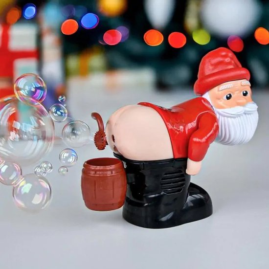 Foto: Mikamax kerstman bubbelmachine santa bubble blower magische kerstdecoratie met zeepbellen