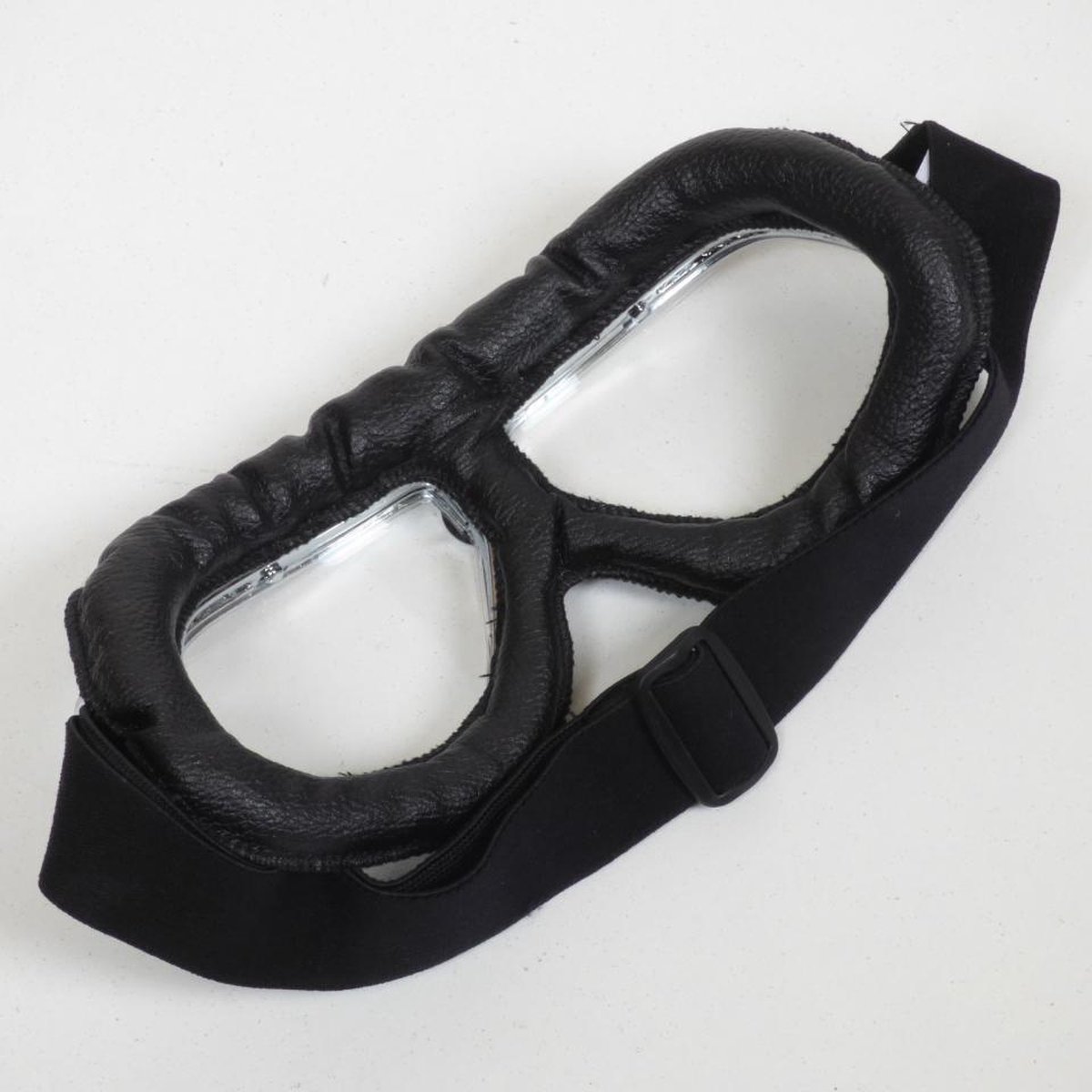 Lunette aviateur chromé et noir Stormer look rétro, vintage pour casque bol jet moto ou voiture