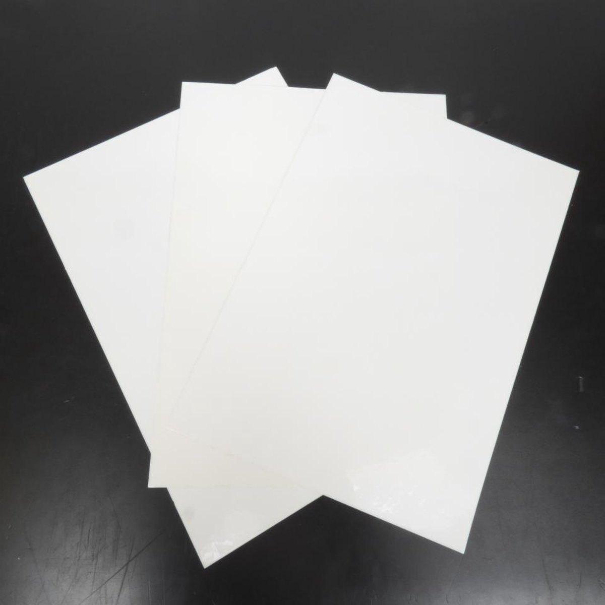 Set van 3 witte plakvellen 47x33cm voor motor cross enduro TT