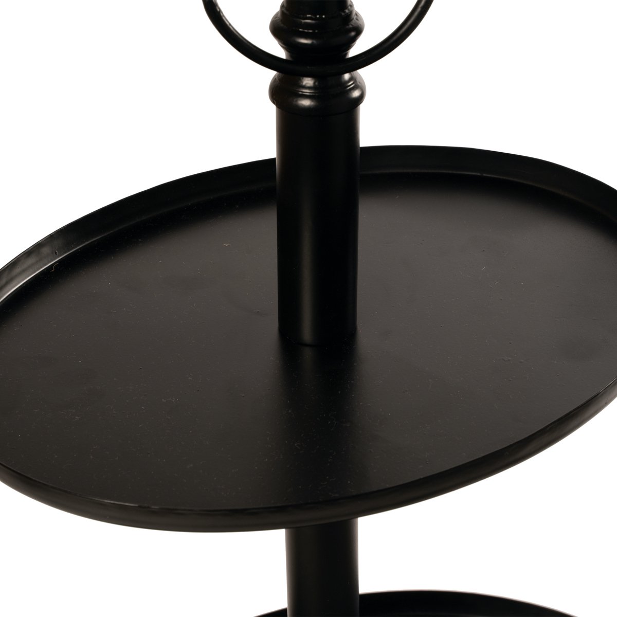 Goedkoopste etagère ovaal 3 lagen zwart 100cm