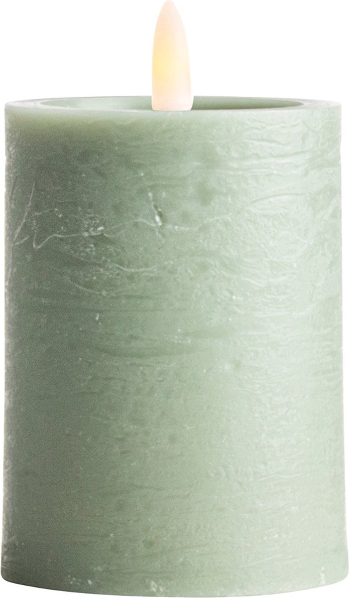 Gusta - Pilaarkaars Led - Groen - 7.5x10 cm