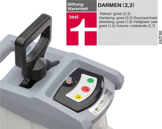 IKRA Professionele Hakselaar Versnipperaar - Hakselaar Electrisch 60L - Takken Versnipperaar Hakselaar - 3000W - Max. Ø44mm - Incl. Wielen, Opvangzak, Duurzame Draaimessen - Heggen, Bomen en Haag -Tuinonderhoud van IKRA — afbeelding 2