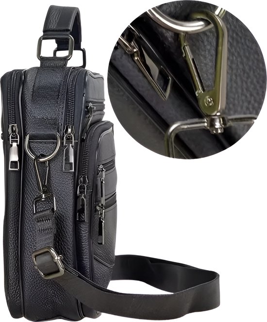 WoYoW® - Sac bandoulière en cuir pour homme - Sacs messagers - Sacs à main - Cuir véritable - Tablette - Bandoulière - Office - Café