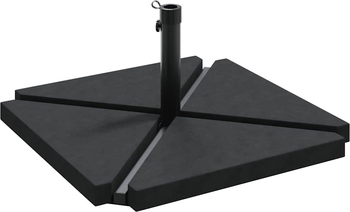 vidaXL - 5-delige - Set - parasolvoeten - voor - in - de - tuin - graniet - en - staal