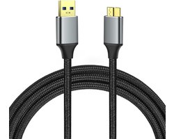 USB 3.0 Micro B-kabel 0.5 m - Datakabel 5 Gbp/s voor externe harde schijven WD Seagate Samsung Galaxy S5/Note 3 .