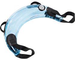 Bulgarian Water Bag – Verstelbaar van 1 tot 12,5 kg. Beweeglijk water voor instabiliteit, activeert meer spieren. Inclusief neopreen handgrepen en lange lussen voor controle. Ideaal voor intensieve training. Met voetpomp voor eenvoudig vullen.