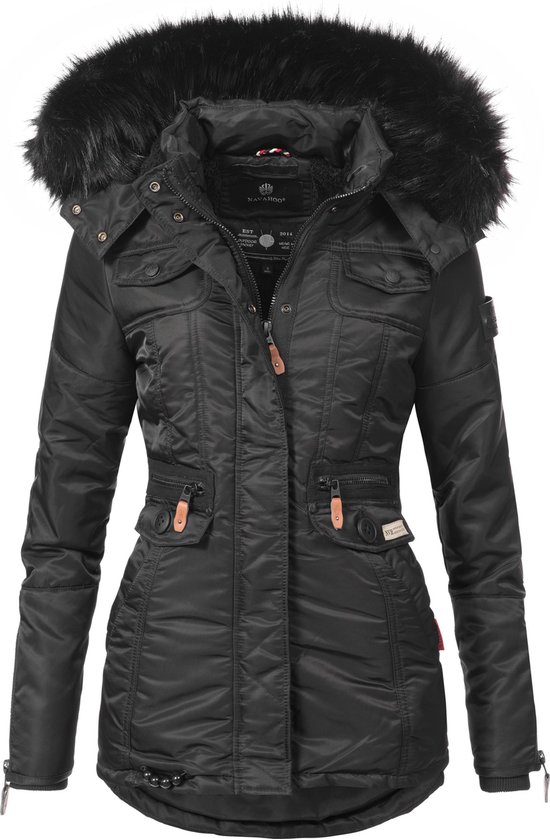 Navahoo Schätzchen Women's Winter Jacket Quilted Coat XS to XXL, Anthracite, S