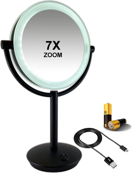 Metalen verlichte Make-up LED Spiegel