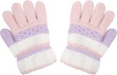 Gants bébé tricotés doux pour l'hiver - Gants bébé fille et garçon à doigts longs rayés - Gants enfants chauds automne et hiver - Gants épais doublés coupe-vent - Convient aux garçons, filles, tout-petits/enfants - 14x6cm