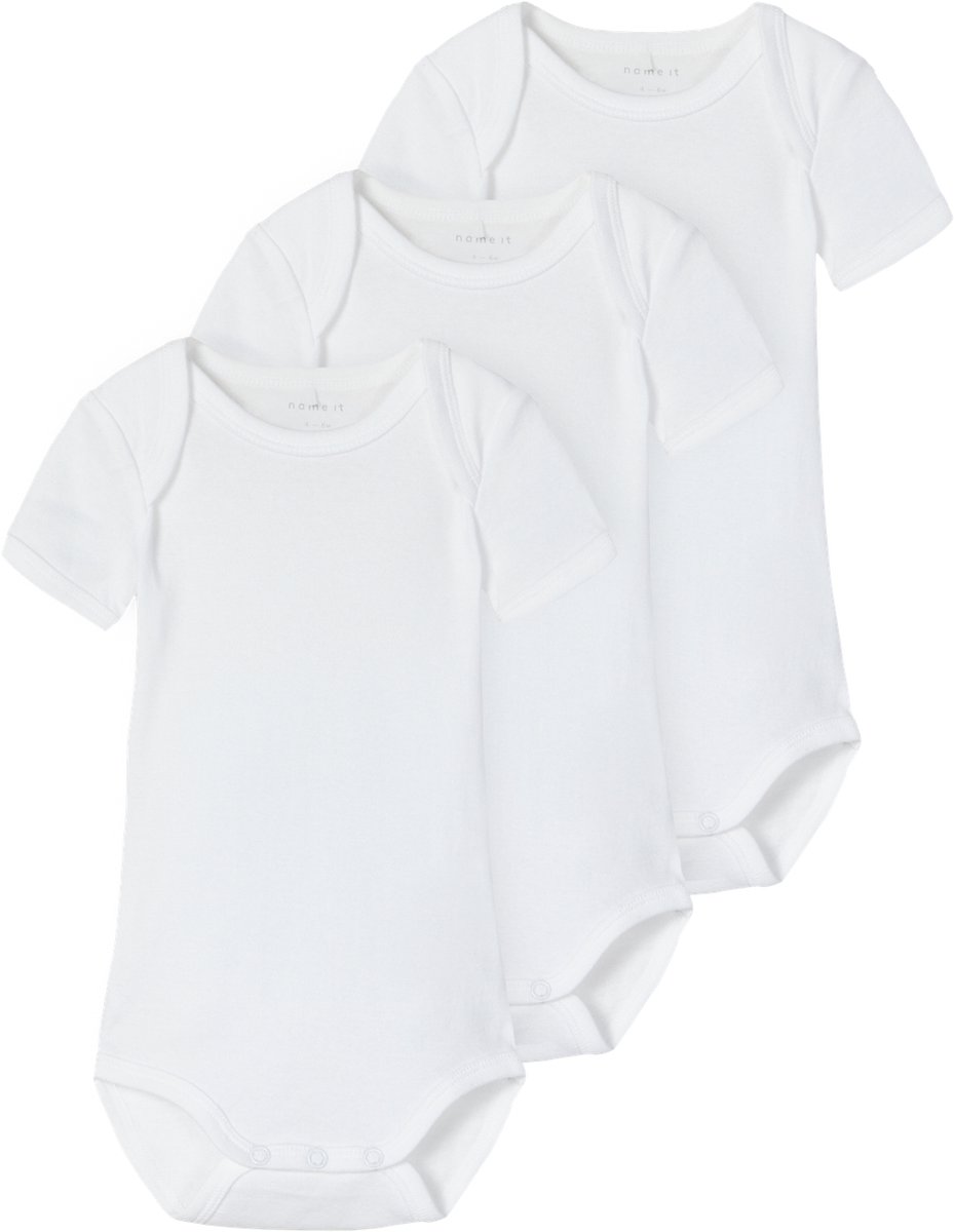 Name It Solid Romper - 3-Pack - Mt. 50 - Bright White