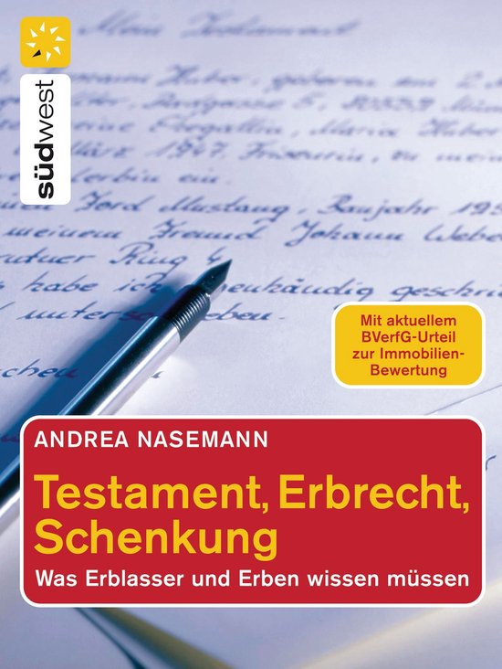 Testament, Erbrecht, Schenkung - cover