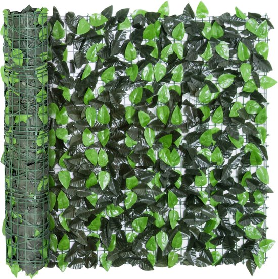 Outsunny - Kunsthaag - met kunstmatige bladeren - 300 × 100 cm - Groen