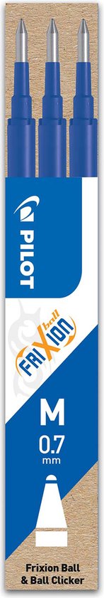 Set van 3 - Vulling FriXion Ball 0.7 - Blauw - Medium penpunt