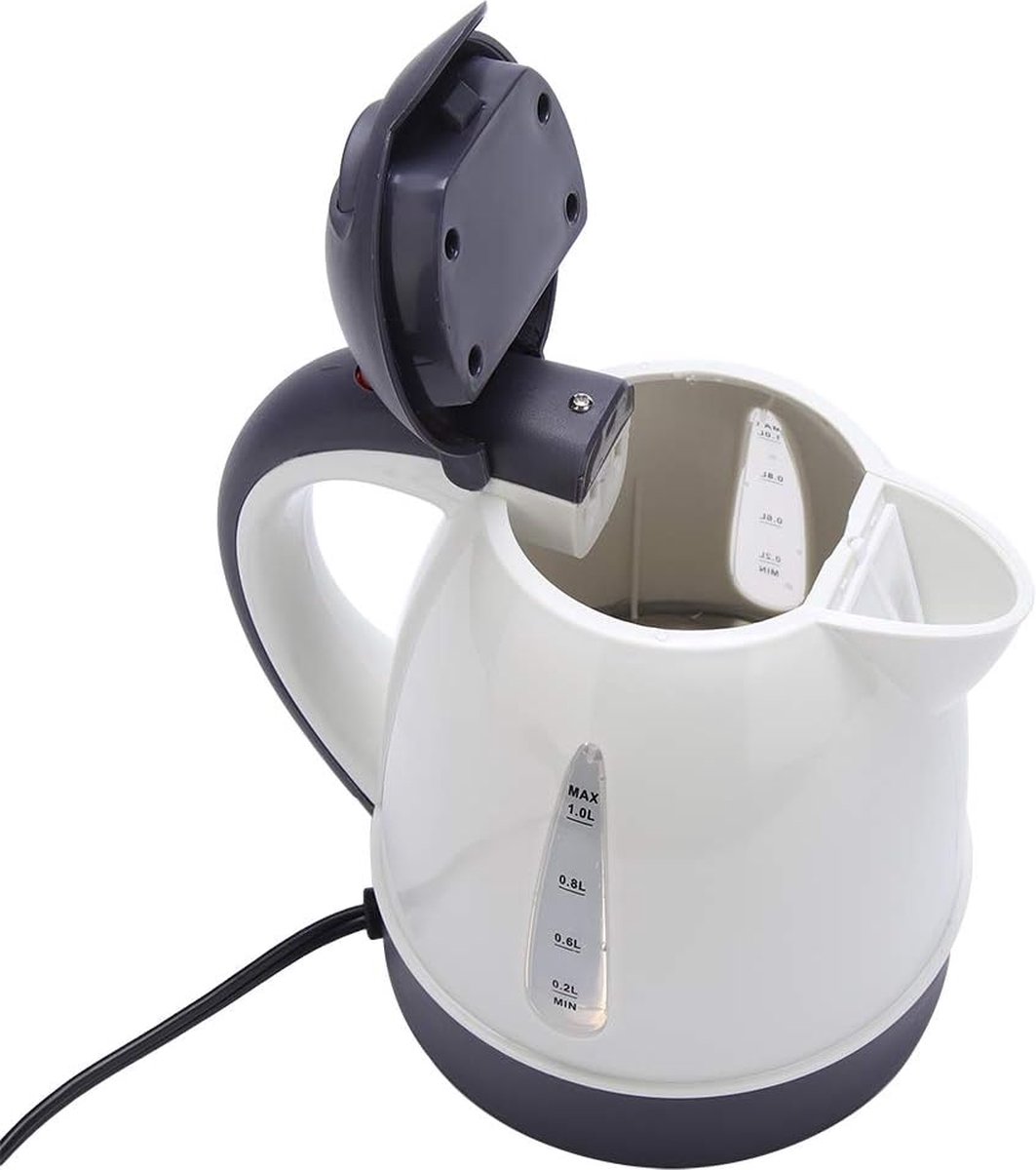 12V Waterkoker voor Camper en Auto - Elektrische Reisketel 1000ML - Snelle 12V Boiler - Draagbare Waterverwarmer voor Caravan, Camper en Vrachtwagen