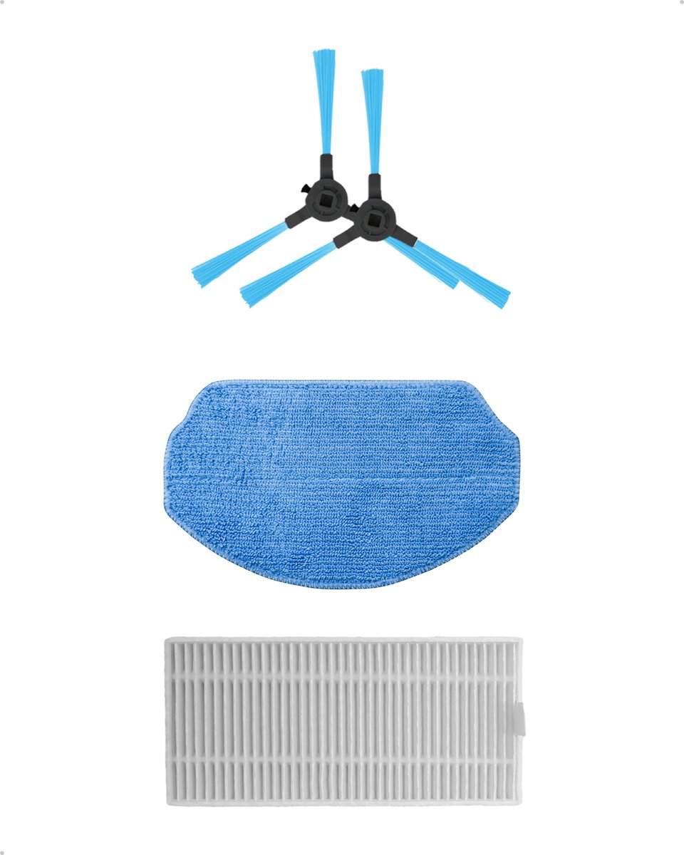 CleanWise Henk onderhoudskit - 1 dweil doek - 1 filter - 2 zijborstels - Reserve onderdelen