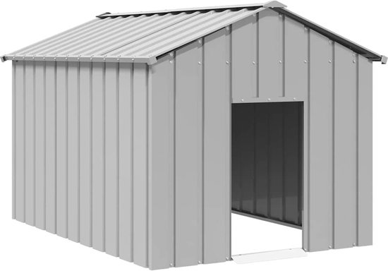 VidaXL Hondenhok Met Dak 113x153x101 Cm Gegalvanisee   Staal 865601073