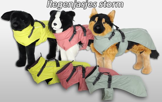 Boony imperméable + harnais jaune orage 45cm