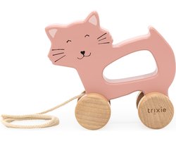 Trixie Houten Trekspeeltje - Mrs. Cat - Voor de eerste stapjes - Babyspeelgoed - Voor Jongens & Meisjes - Kat