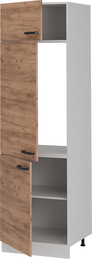 Vicco Armoire de transformation pour réfrigérateur R- Line, Chêne puissant or/ Wit, 60 cm