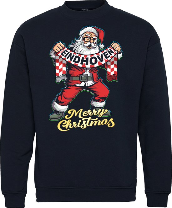 Kersttrui Kerstman Eindhoven | Foute Kersttrui Dames Heren | Kerstcadeau | PSV supporter | Navy | maat 4XL