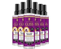 Gliss Full Hair Wonder - Haarverzorging - Express Repair Conditioner - Hittebescherming - Voller Haar - Doorkambaarheid - Zwak en Breekbaar Haar - Voordeelverpakking - 6x 200 ml