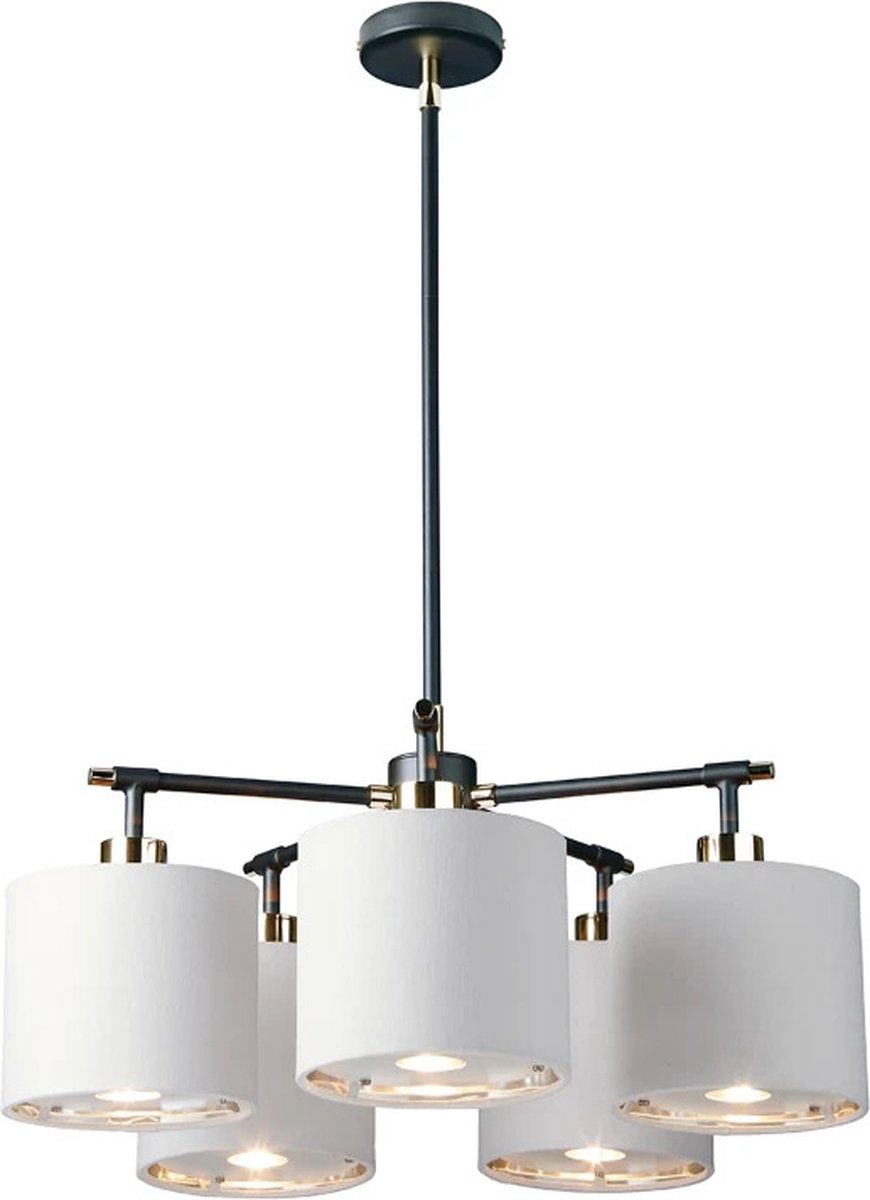 Elstead Lighting LED Kroonluchter | 5X E27 Max 40W | Dimbaar | Black/ Polished Nickel