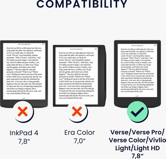 kwmobile e-reader hoesje geschikt voor Pocketbook Verse / Verse Lite / Verse Pro / Color / Vivlio Light/Light HD hoes - Ereader flip case met standaard - E reader cover van kunstleer - In petrol van Merkloos — afbeelding 3