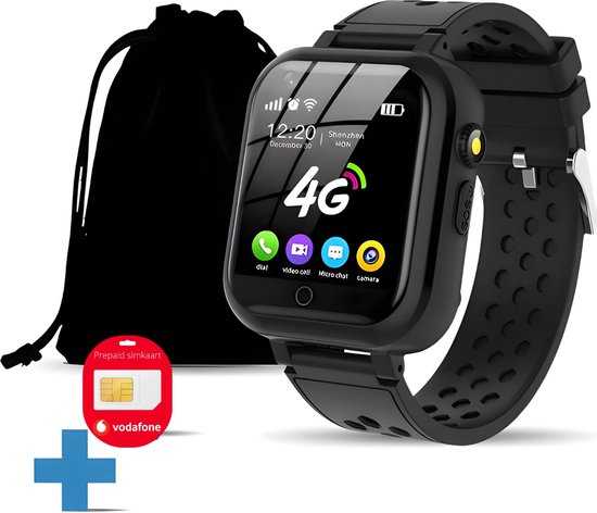 Mibro P6 Smartwatch Kinder Uhr Schrittzähler, 4G, Kinder Tracker HD-Video für SIM und GPS