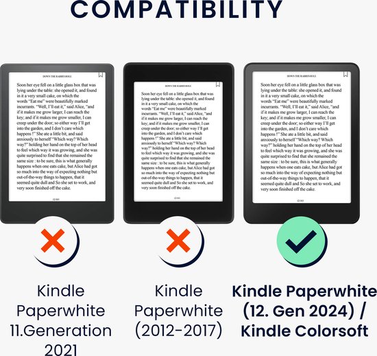 kwmobile Hoesje geschikt voor Amazon Kindle Paperwhite (2024)/Colorsoft - Nylon eReader case geschikt voor Amazon Kindle Paperwhite (2024)/Colorsoft — afbeelding 2