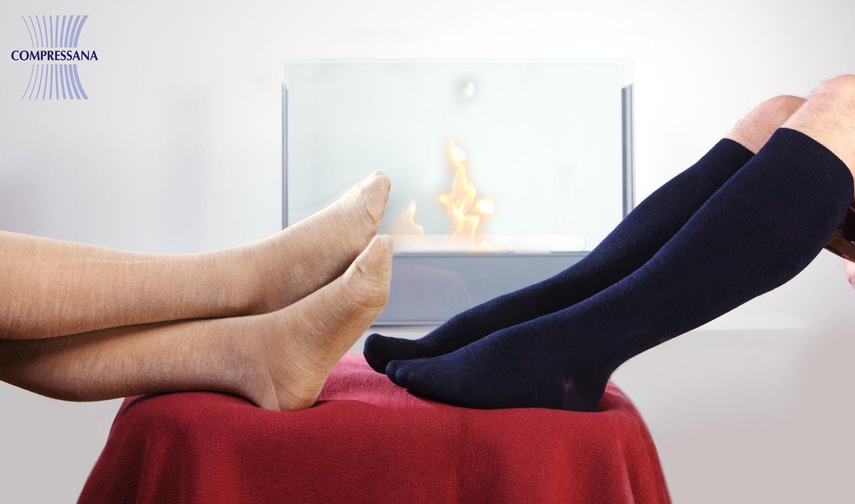 Compressana/Juzo Thermo Lite: De Ideale Compressiekous voor Winterweer - steunkousen 42-44 -zwart- merinowol