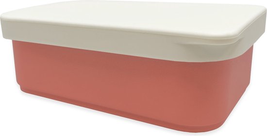 Smikkels - Boîte à lunch en acier inoxydable avec couvercle en silicone pour enfants - Boîte à lunch école - 900 ml - Durable - Rose - Boîte à pain
