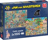 Jan van Haasteren - De Muziekwinkel & Vakantiekriebels - 2 x 1000 stukjes - Puzzel