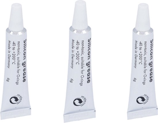 3x Lubrifiant à la graisse de silicone pour cafetière - convient par ex. machine expresso Saeco, Philips, Bosch, Siemens, Miele - 3x tube de 6 grammes -