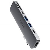 Qost - 7 in 2 USB C Hub - Geschikt voor Macbook Pro / Air- USB C naar HDMI - Thunderbolt 3 - USB 3.0 - Micro SD