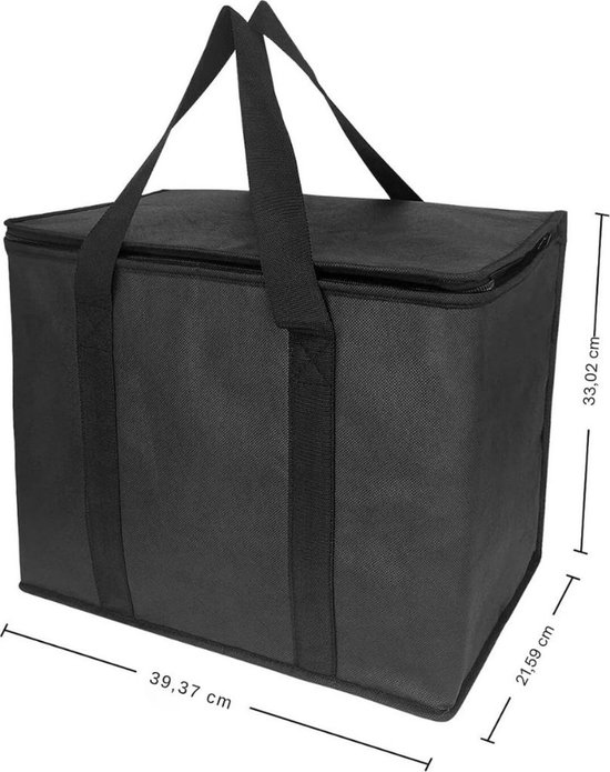 Bezorgtas - Pizzatas - Delivery box Set van 2 Tassen - Bezorg tas Rugzak - Fiets box Opvouwbaar - Bezorgtassen - Thermobag - Thermotas - Thermo tas - Koeltas - Warmhoudtas - Warmhoud tas van Luxebell — afbeelding 2