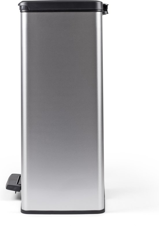 Prullenbak Curver Decobin - 65L - Rectangulaire - Gris Métallisé - Plastique Recyclé