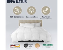 BEFA NATUR Dekbed Winter Ganzendons dekbed, 240x220 cm, van 90% ganzendons en 10% veren, Made in Germany