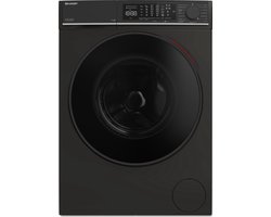Sharp ESNFL014CBNA2BX - wasmachine - 10 Kg - energie label A - 1400 toeren - automatisch doseersysteem - wifi - mat zwart