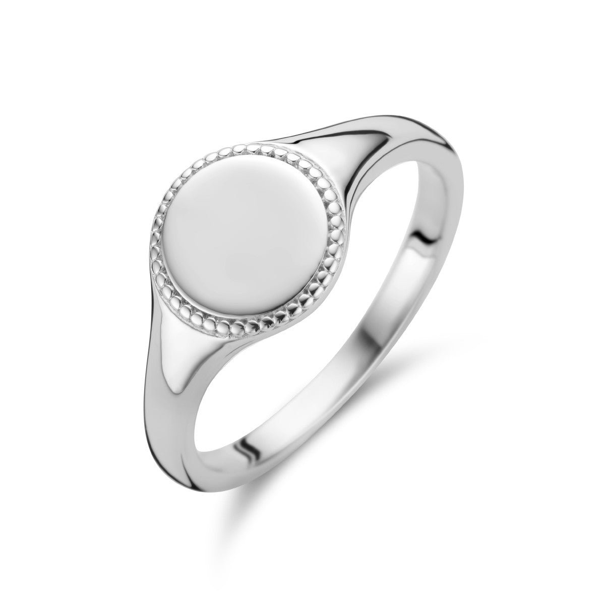 Gerhodineerd Zilver Graveerring Rondje 1336167