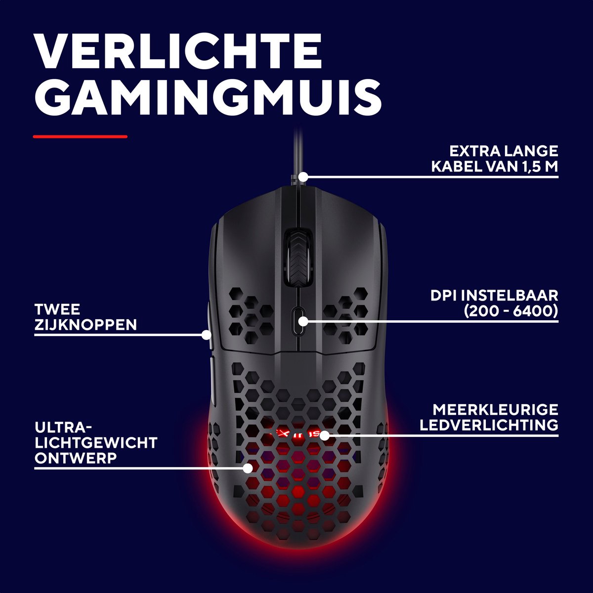 Trust GXT929 Helox - Gaming Muis thumbnail 3