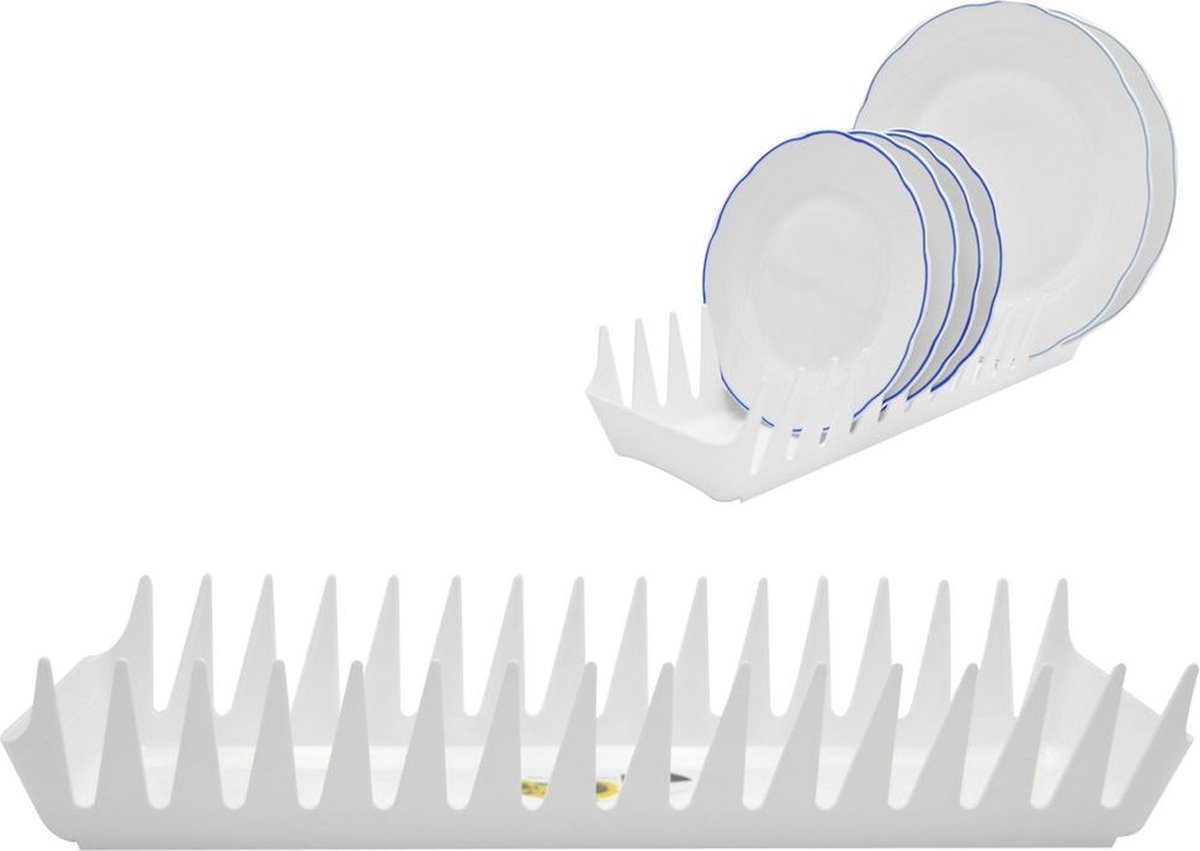 Goedkoopste Afdruiprek voor Borden Plastic Wit 39 cm - Afwasrek - Afwas