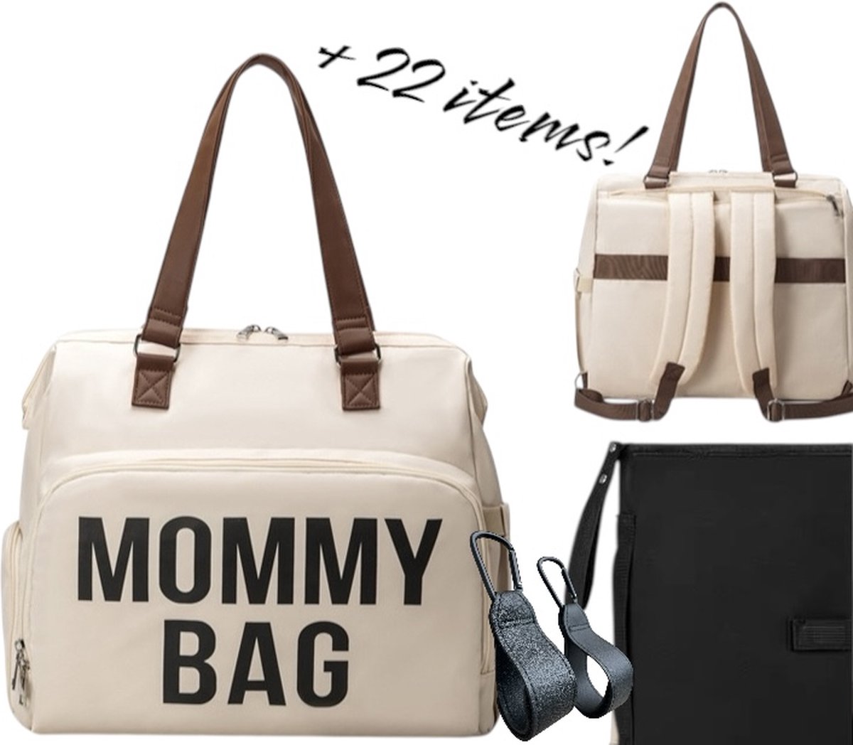 Goedkoopste Jaxx - Luiertas-inclusief 22 essentiele benodigheden-Luiertas Rugzak–kinderwagen haken-geisoleerde flessenvakjes-Luiertassen–Verzorgingstas–Luier Organizer-Luieretui–Kraamcadeau–Kraampakket-kraampakketten-Baby Cadeau-Kraamkado meisje-Kraamkado j