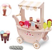 Livista® - Houten IJscokar - IJskraam - Speelgoed IJswinkel voor Kinderen - Houten Speelgoed IJssalon